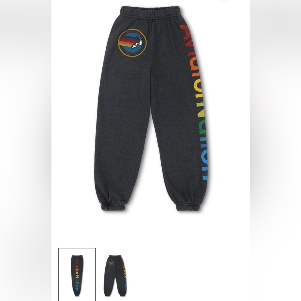Aviator Nation kids Sz 14 unisex sweatpants charcoal grey